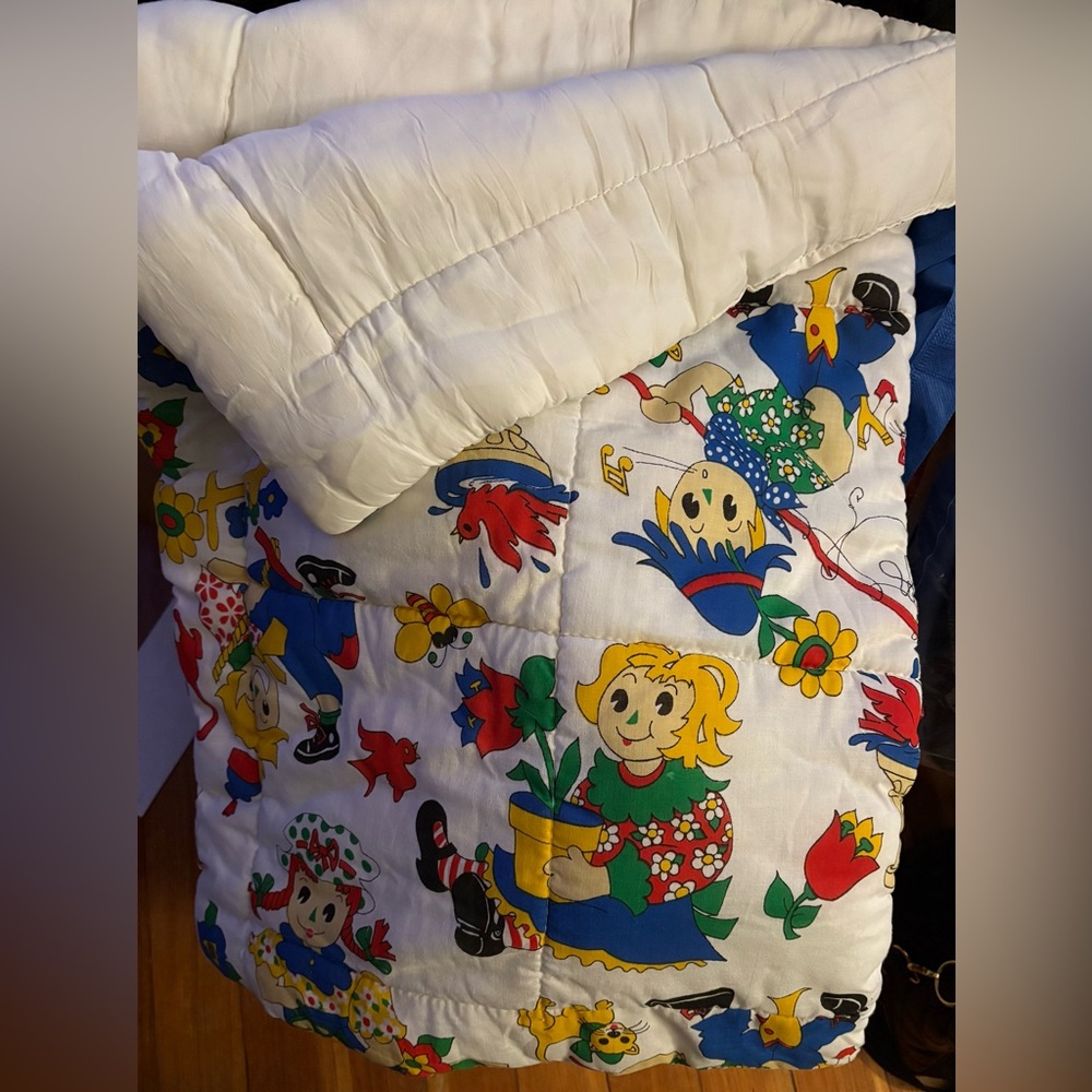 Colorful  vintage Raggedy ann Print toddler sleeping bag